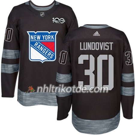 New York Rangers Trikot Henrik Lundqvist 30 1917-2017 100th Anniversary Adidas Schwarz Authentic - Herren